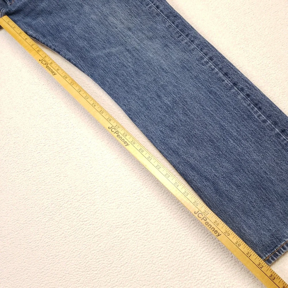 Levi's 501 Original Jeans Mens 38x34 Blue Button Fly Straight Leg Black Batwing